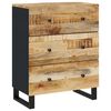 vidaXL Sideboard | Black, Natural Wooden Brown