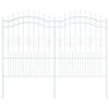 vidaXL Garden Fence White 240 x 190 cm Powder-coated steel