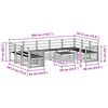 vidaXL Sofa Sets 10 pcs Natural Solid Acacia Wood