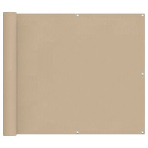 vidaXL Balcony Screen Beige 100 x 200 cm Oxford Fabric