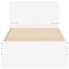 vidaXL Bed Frame without Mattress with Headboard White 75x190 cm Small Single