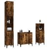 vidaXL 3 Piece Bathroom Furniture Set Smoked Oak Engineered Wood