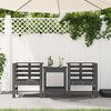 vidaXL Garden Chairs 2 pcs Grey 61.5x53x71 cm Solid Wood Pine