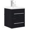 vidaXL Bathroom Sink Cabinet with Drawer Black 42 x 39 x 52 cm