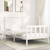 vidaXL Bed Frame without Mattress White 90x200 cm Solid Wood Pine