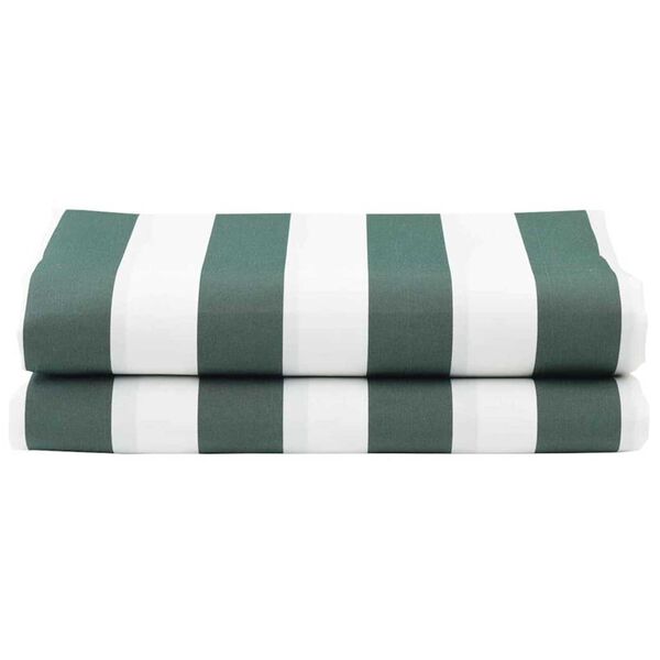 vidaXL Awning Replacement Green and White 1000 x 160 cm