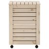 vidaXL Laundry Basket with Wheels RANA 45x45x64 cm Solid Wood Pine