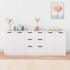 vidaXL 3 Piece Sideboards White Engineered Wood