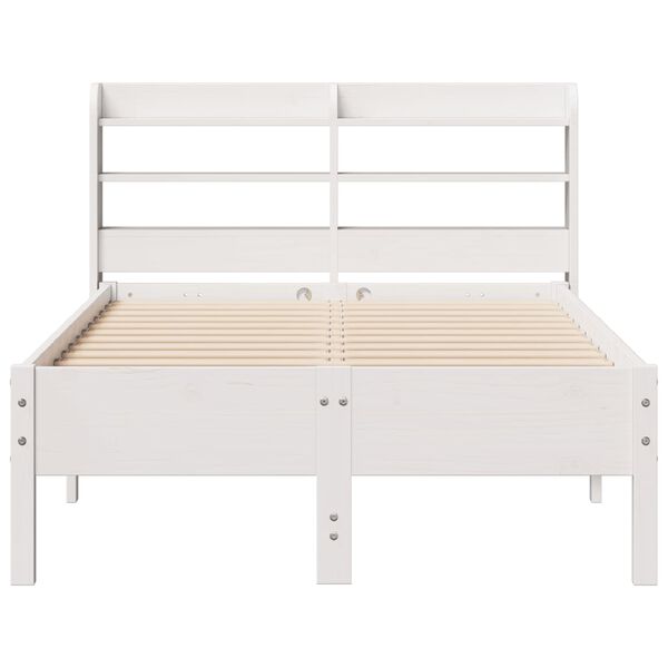 vidaXL Bed Frame without Mattress White 90x190 cm Single Solid Wood Pine