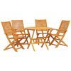 vidaXL Garden Dining Set 5 pcs Brown Solid Acacia Wood