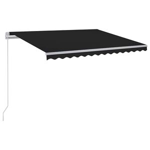 vidaXL Retractable Awning Anthracite 300 x 250 cm Fabric and Aluminium