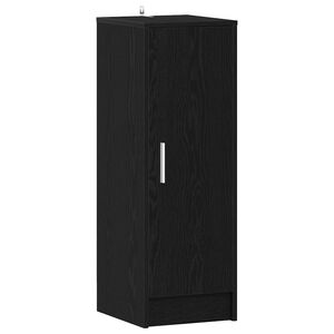 vidaXL Shoe Cabinet 32 x 35 x 92 cm Engineered Wood Black Oak
