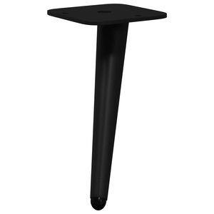 vidaXL Standing Feet 2 pcs Black 56 x 56 x 100 mm Iron