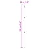 vidaXL Fence Post 52 pcs Grey 3.2 x 3.2 x 100 cm