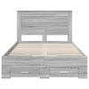 vidaXL Bed Frame with Drawer with Headboard Manual Engineered Wood