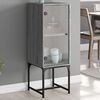vidaXL Side Cabinet with Glass Doors Grey Sonoma 35x37x100 cm