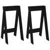 vidaXL Stools 2 pcs Black 40x40x75 cm Solid Wood Pine