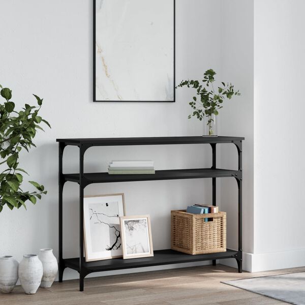 vidaXL Console Table Black 100x29x75 cm Engineered Wood