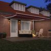 vidaXL Automatic Retractable Awning with LED Burgundy 450x300 cm