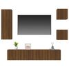 vidaXL 5 Piece TV Cabinet Set Brown Oak Engineered Wood