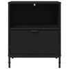 vidaXL Bedside Cabinet 2 pcs Black 49 x 36 x 61 cm Engineered wood