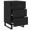 vidaXL Bedside Cabinet Black 40x40x66 cm Engineered Wood