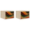 vidaXL Wall-mounted Bedside Cabinet BONN 2 pcs Sonoma Oak