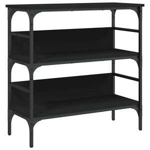 vidaXL Console Table | Black | Engineered Wood, Metal | 75 x 32 x 75 cm
