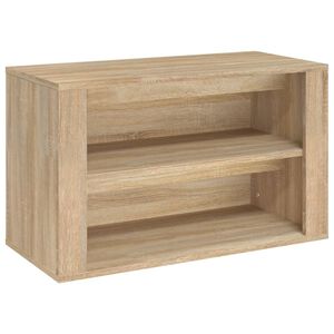 vidaXL Shoe Rack Sonoma Oak 75x35x45 cm Engineered Wood