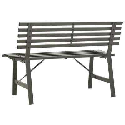 vidaXL Garden Bench 110 cm Steel Black