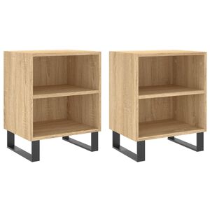 vidaXL Bedside Cabinets 2 pcs Sonoma Oak 40x30x50 cm Engineered Wood