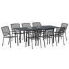 vidaXL Garden Dining Set 9 pcs Steel