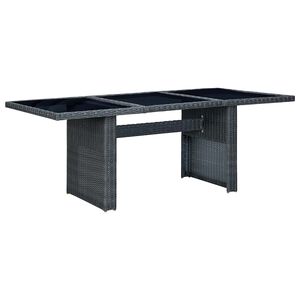 vidaXL Garden Table | Dark Grey and Black