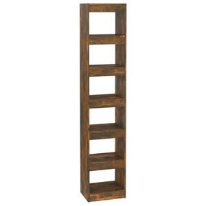 vidaXL Book Cabinet | Smoked oak | Engineered wood | 40x30x198 cm | Book Cabinet