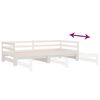 vidaXL Pull-out Day Bed without Mattress White 2x(90x200)cm