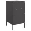 vidaXL Bedside Cabinets 2 pcs Black 36x39x68 cm Steel