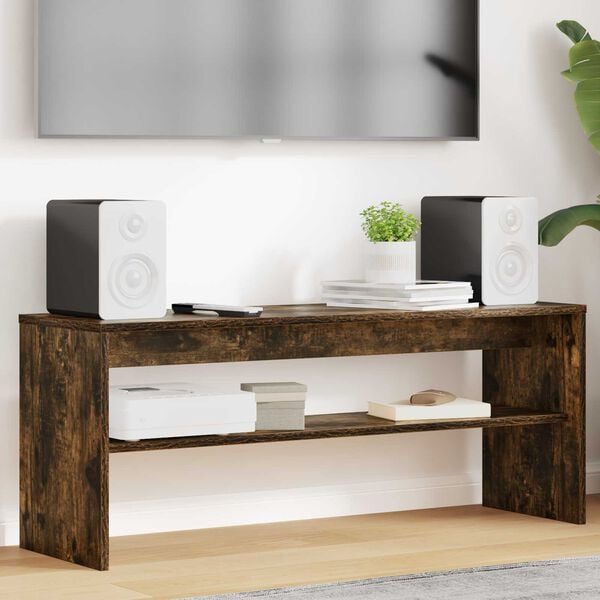 vidaXL TV Cabinet Smoked Oak 100 x 30 x 40 cm Engineered Wood