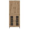 vidaXL Highboard 2 pcs Artisan Oak Engineered Wood
