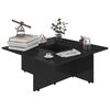 vidaXL Coffee Table High Gloss Black 79.5x79.5x30 cm Engineered Wood