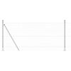 vidaXL Outdoor Euro Fence with Concrete Base 10 x 0.8 m Silver Mesh