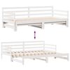 vidaXL Daybed with Trundle and Drawers without Mattress White 90x190 cm Single