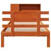 vidaXL Bookcase Bed without Mattress Wax Brown 100x200cm Solid Wood Pine