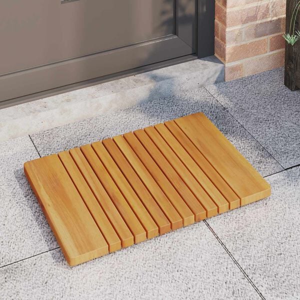 vidaXL Bath Mat Plain Brown 59 x 40 cm Wood