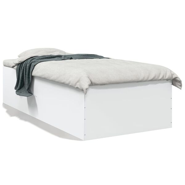 vidaXL Bed Frame without Mattress White 90x190 cm Single