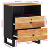 vidaXL Bedside Cabinet 50x33x62 cm Solid Wood Acacia&Engineered Wood