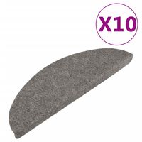 vidaXL Stair Mats Self-adhesive 10 pcs Grey 56x17x3 cm