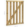 vidaXL Garden Slats Gate Impregnated Pinewood 100x120 cm