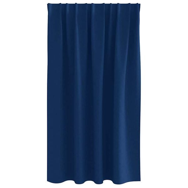 vidaXL Blackout Curtains with Rings 2 pcs Dark Blue 140 x 140 cm