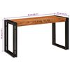 vidaXL Nesting Table 3 pcs Brown and Black Solid Acacia Wood and Metal