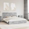 vidaXL Storage Bed Concrete Grey 200 x 200 cm Engineered Wood